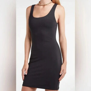 Express Black Scoop Neck Mini Sheath Dress XXS